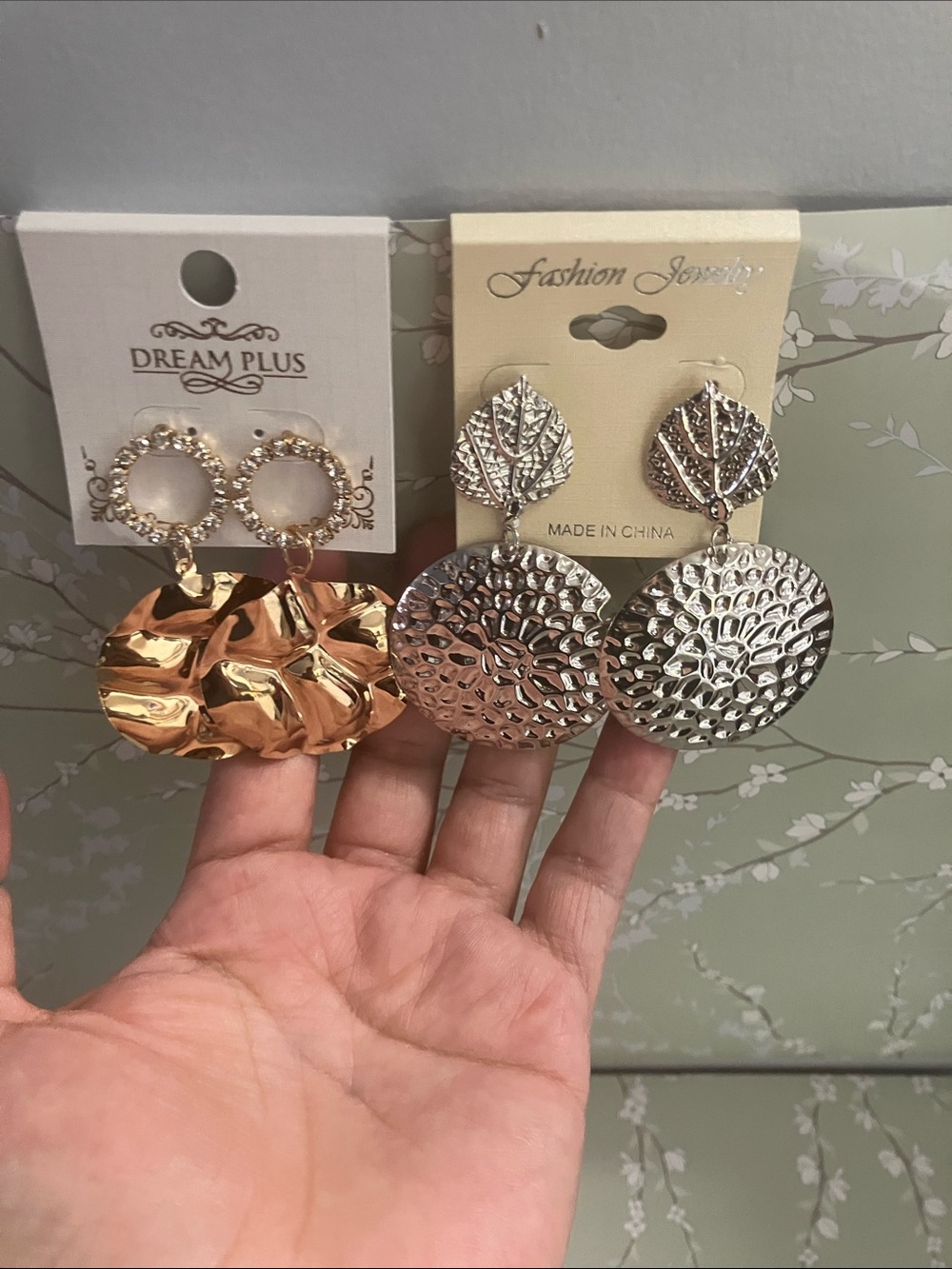 Gold Statement Drop Earrings